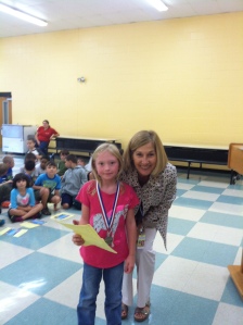 Samantha Thibeault, our top first grade reader!